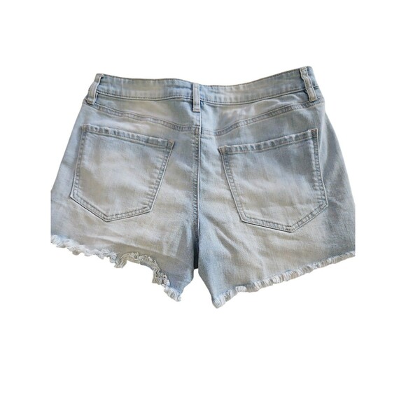 Refuge Womens Jean Shorts 6 Denim Distressed Frayed Button Fly Button - Picture 4 of 4